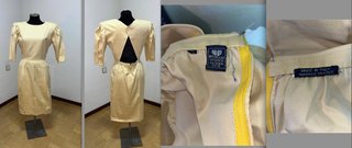 Vestido Emanuel Ungaro Años 70 Crema
