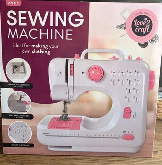 Mini Máquina de Coser Eléctrica Rosa