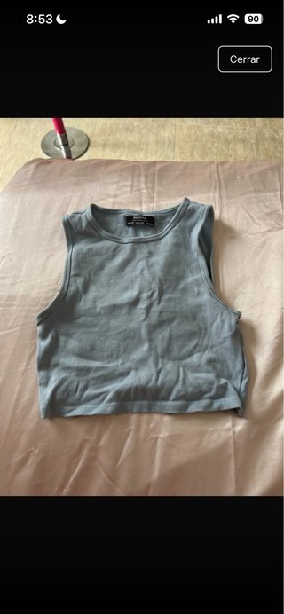 Camiseta Bershka azul talla XS