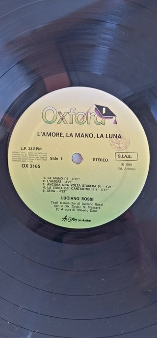 Vinile LP 33 Giri Luciano Rossi - L'amore, La Mano