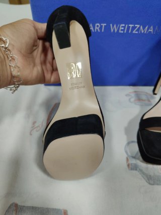 Sandalias Stuart Weitzman Negras Tacon