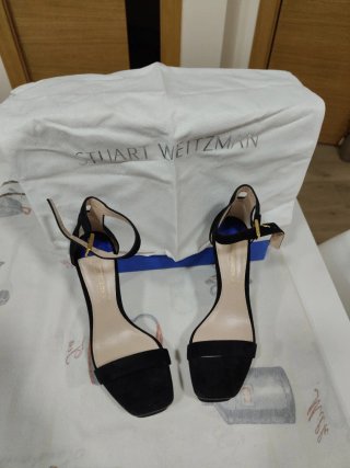 Sandalias Stuart Weitzman Negras Tacon