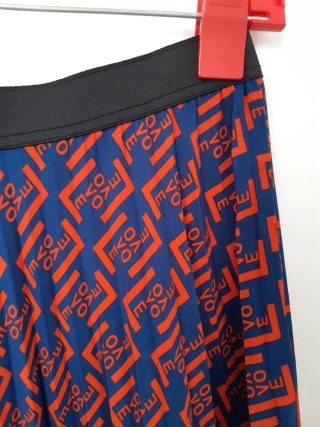 Falda midi plisada estampada
