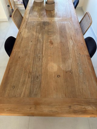 Mesa comedor madera maciza 3m patas pedestal