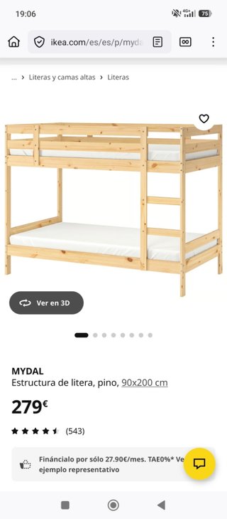 Litera Ikea Mydal Pino