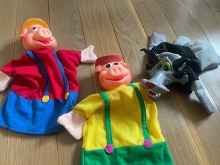 Marionetas Cerditos y Lobo Cuento Infantil