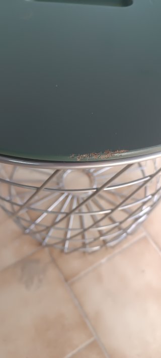 Tavolino KVISTBRO IKEA metallo e legno