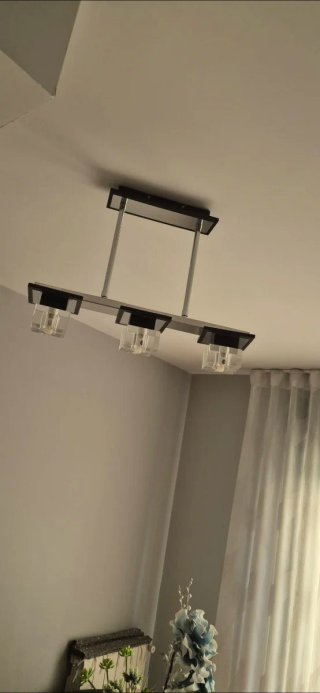2 Lámparas Techo LED Cristal y Metal