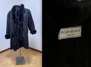 Abrigo YSL Piel Años 70