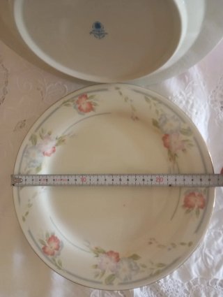 Set 4 Platos llanos Porcelana Flores 26.5cm