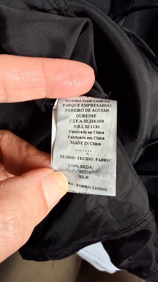 Vestido seda negro Purificación García