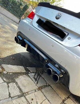 Difusor Doble Salida BMW E60 E61 Negro Brillo