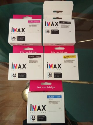 Cartuchos de tinta IMAX CLI571 y PGI570