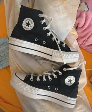 Converse plataforma negras