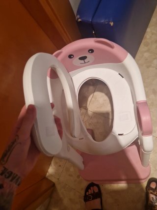 Adaptador WC Infantil Oso Rosa