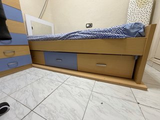 Cama con 3 cajoneras y sinfonier
