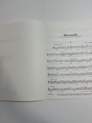Partituras para trombón solo:Ritornelli yMonologue