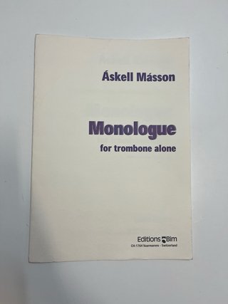 Partituras para trombón solo:Ritornelli yMonologue