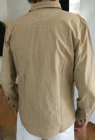 Camicia beige uomo cotone