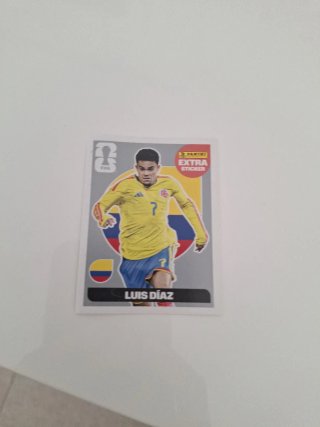 Carta Panini Extra Sticker Luis Díaz Mundial