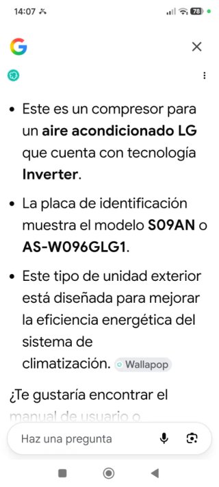 Unidad exterior Aire Acondicionado LG Inverter
