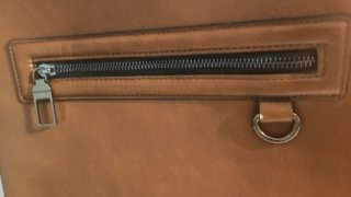 Mochila Zara Efecto Piel Marrón