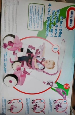 Triciclo infantil rosa Little Tikes