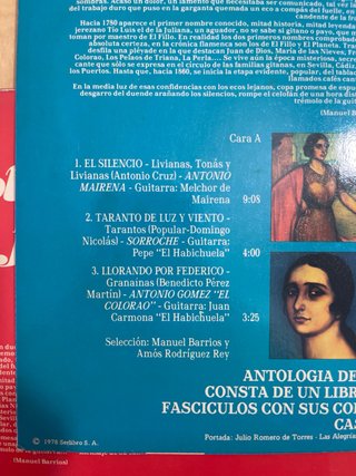 Lote Antología del Cante Flamenco 2 Vinilos