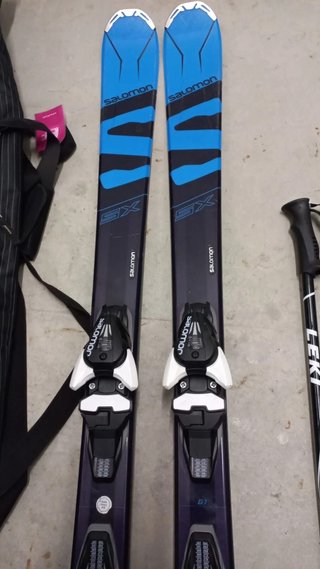 Sci Salomon SX con attacchi e bastoncini