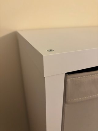 2 Muebles Kallax Ikea como nuevos con 4 cajas tela
