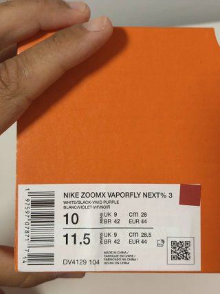 T44 Nike Zoom Vaporfly Next% 3 Lilas