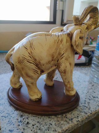 Elefante Decorativo Base Madera