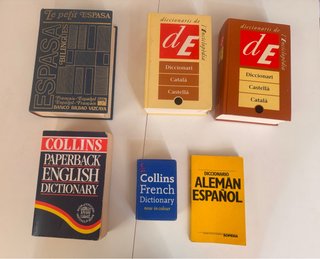 Lote de diccionarios catalán inglés francés alemán