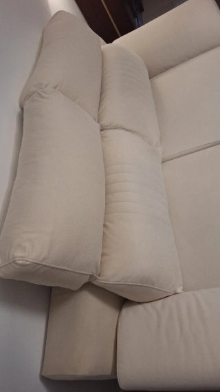 Sofá modular beige de tela
