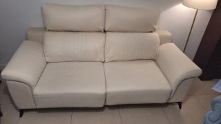 Sofá modular beige de tela