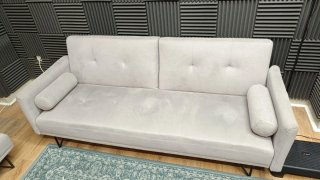 Sofá Cama estilo Nórdico (Gris Claro) + Cojines
