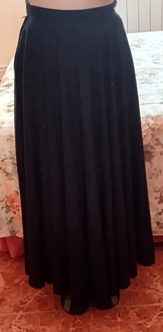 Falda capa negra baile talla 36