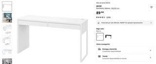Escritorio Blanco IKEA MICKE