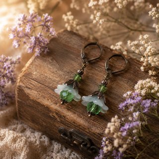 Pendientes hechos a mano campanilla Swarovski