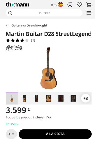 Martin D28 StreetLegend (cambio)