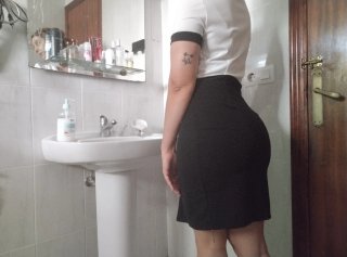 Vestido blanco y negro