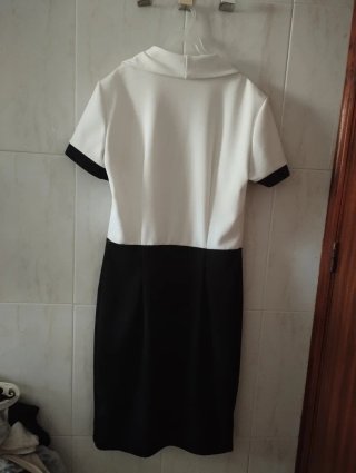 Vestido blanco y negro