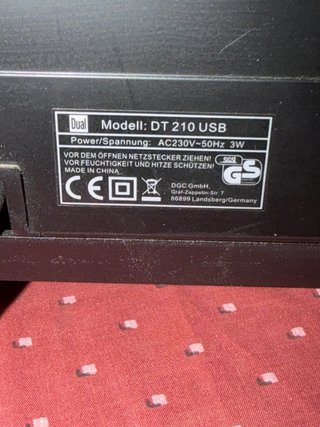 Giradiscos Dual DT 210 USB Negro