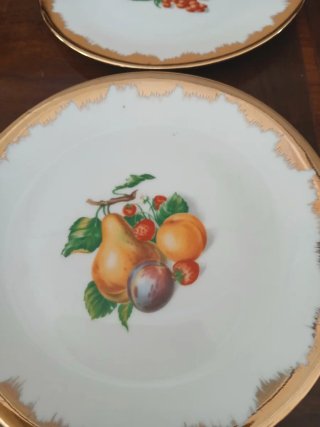 Set 6 piatti frutta Seltmann Bavaria oro