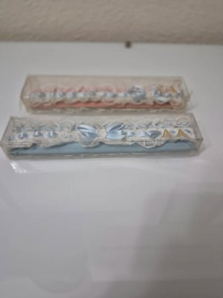 Liga Novia Azul y Blanco Talla Única
