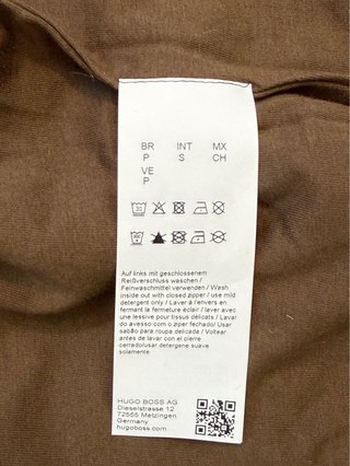Chaqueta Bomber BOSS Talla S Marrón Caqui.