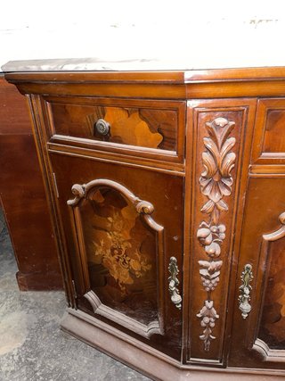 Mueble vintage mármol y madera