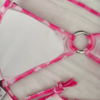 Top bikini Etam vichy rosa talla 36
