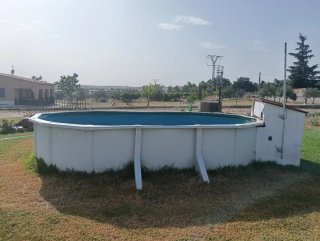 Piscina desmontable hierro y aluminio,completa,con
