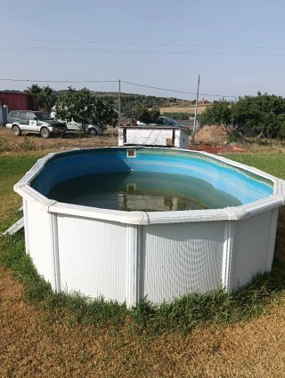 Piscina desmontable hierro y aluminio,completa,con